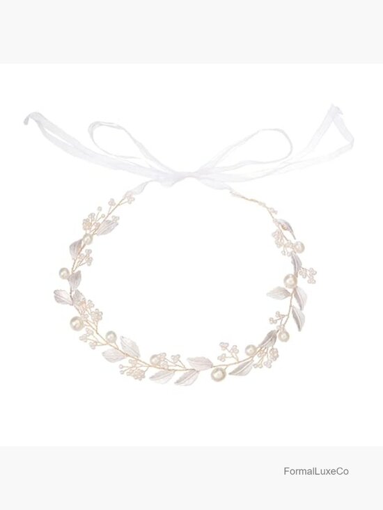Handmade Wire Woven Bridal Hair Vine with Pearl Clusters main image 6